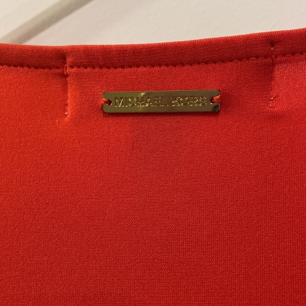 Michael Michael Kors Asymmetrical Sleeveless Blouse with Gold Buckle - Picture 9 of 9
